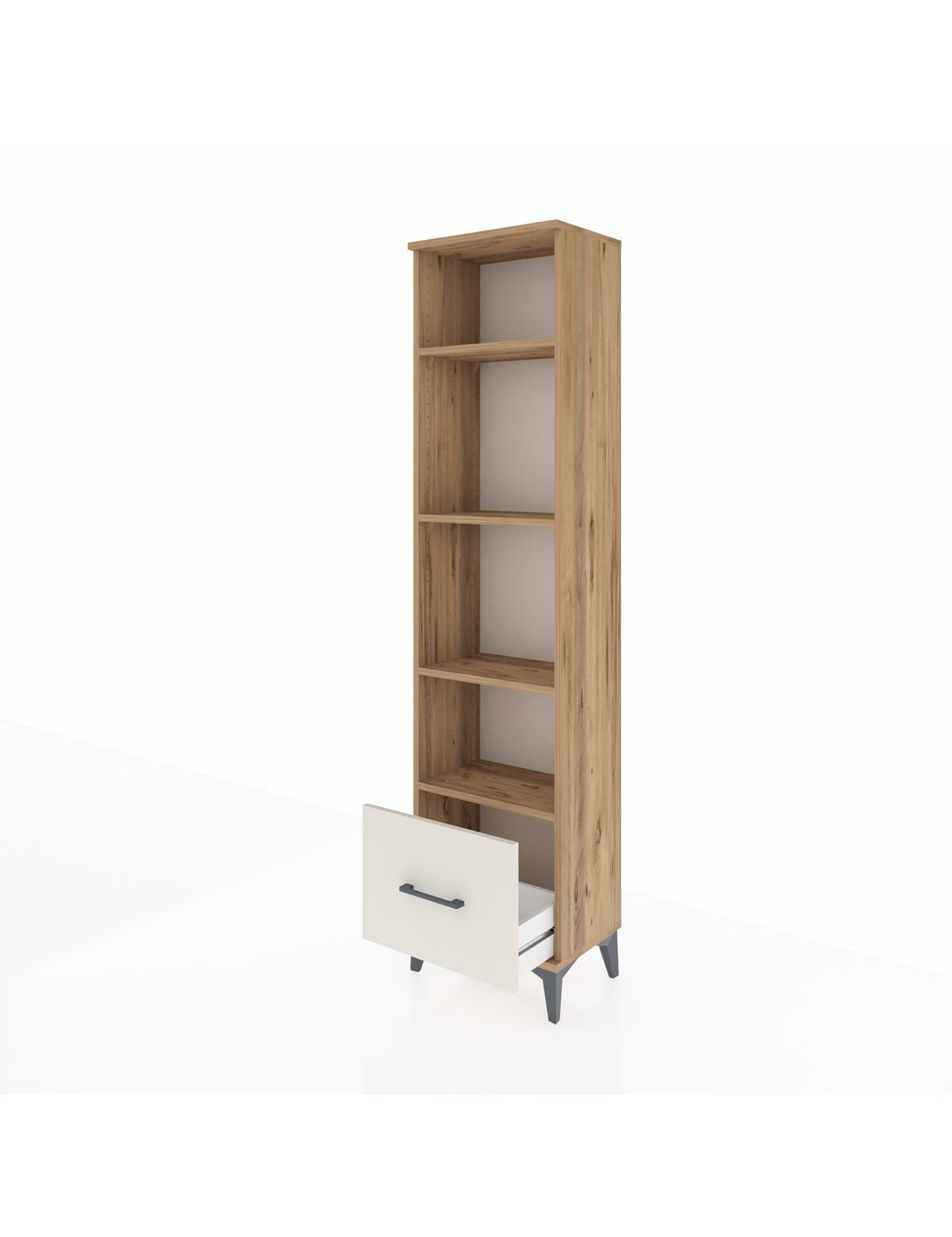 Arges Dolap 4 Raflı Tek Çekmeceli 44x30x182 - S22M044V7A