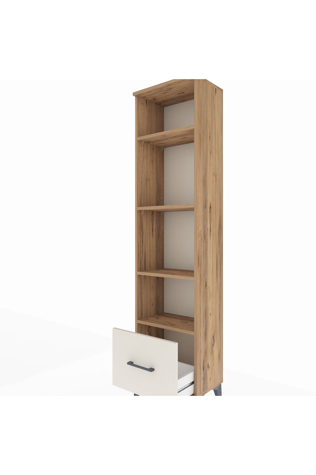 Arges Dolap 4 Raflı Tek Çekmeceli 44x30x182 - S22M044V7A