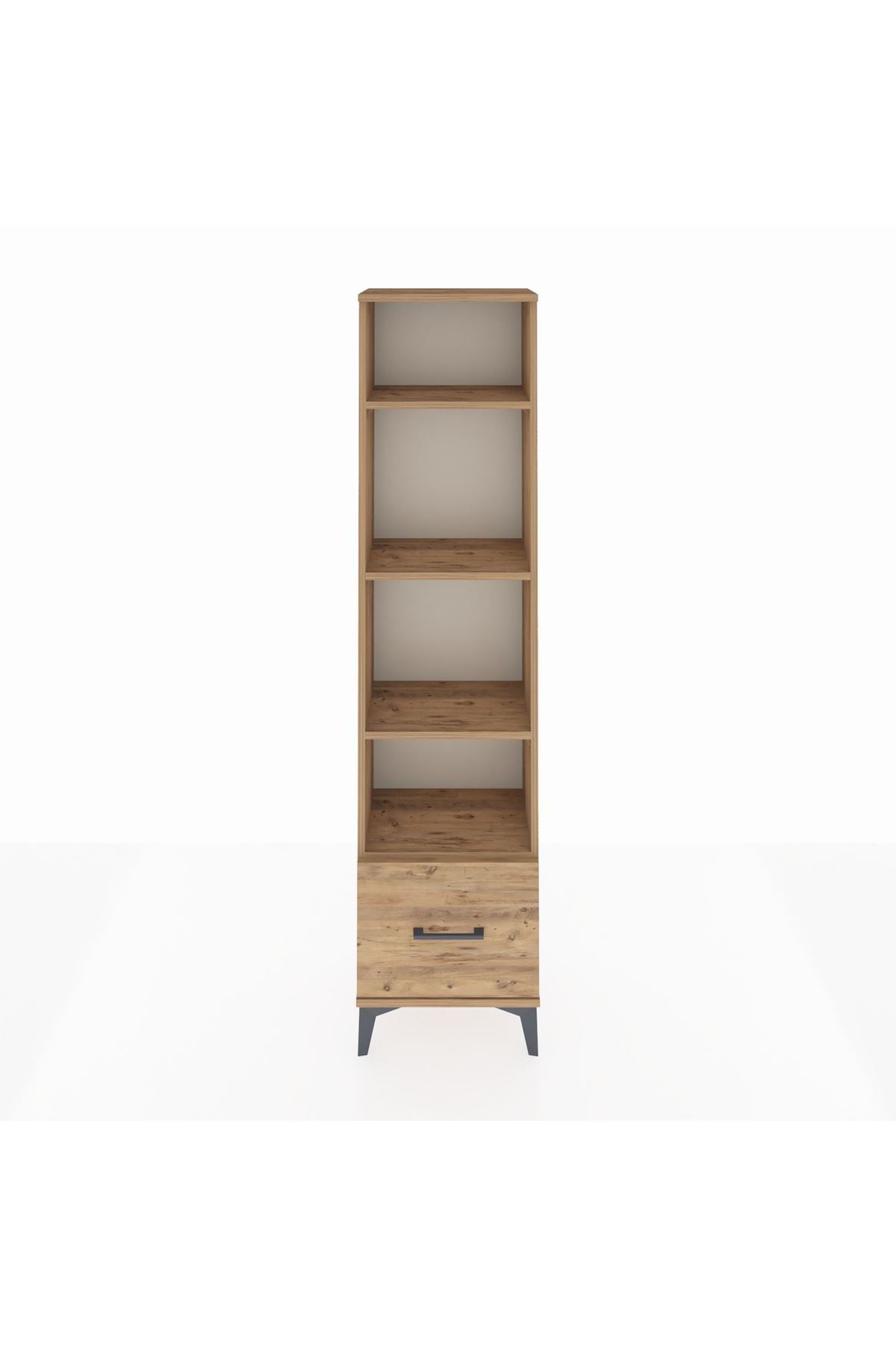 Arges Dolap 4 Raflı Tek Çekmeceli 44x30x182 - S22M044V9A