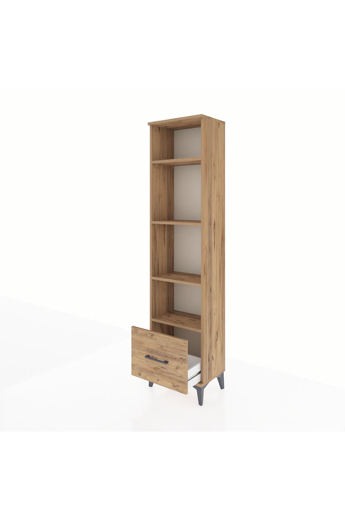 Arges Dolap 4 Raflı Tek Çekmeceli 44x30x182 - S22M044V9A