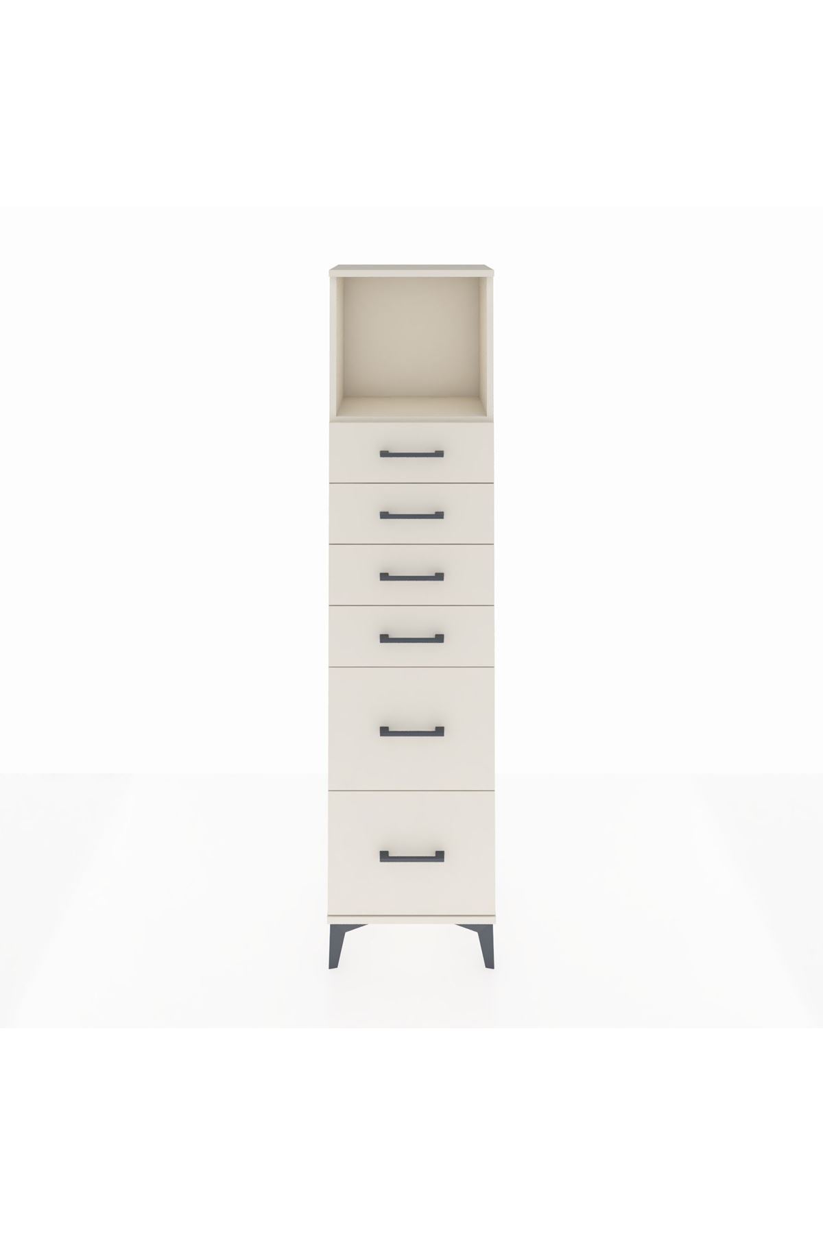 Arges Dolap Tek Raflı 6 Çekmeceli 44x30x182 - S22M045V1A