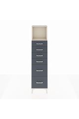 Arges Dolap Tek Raflı 6 Çekmeceli 44x30x182