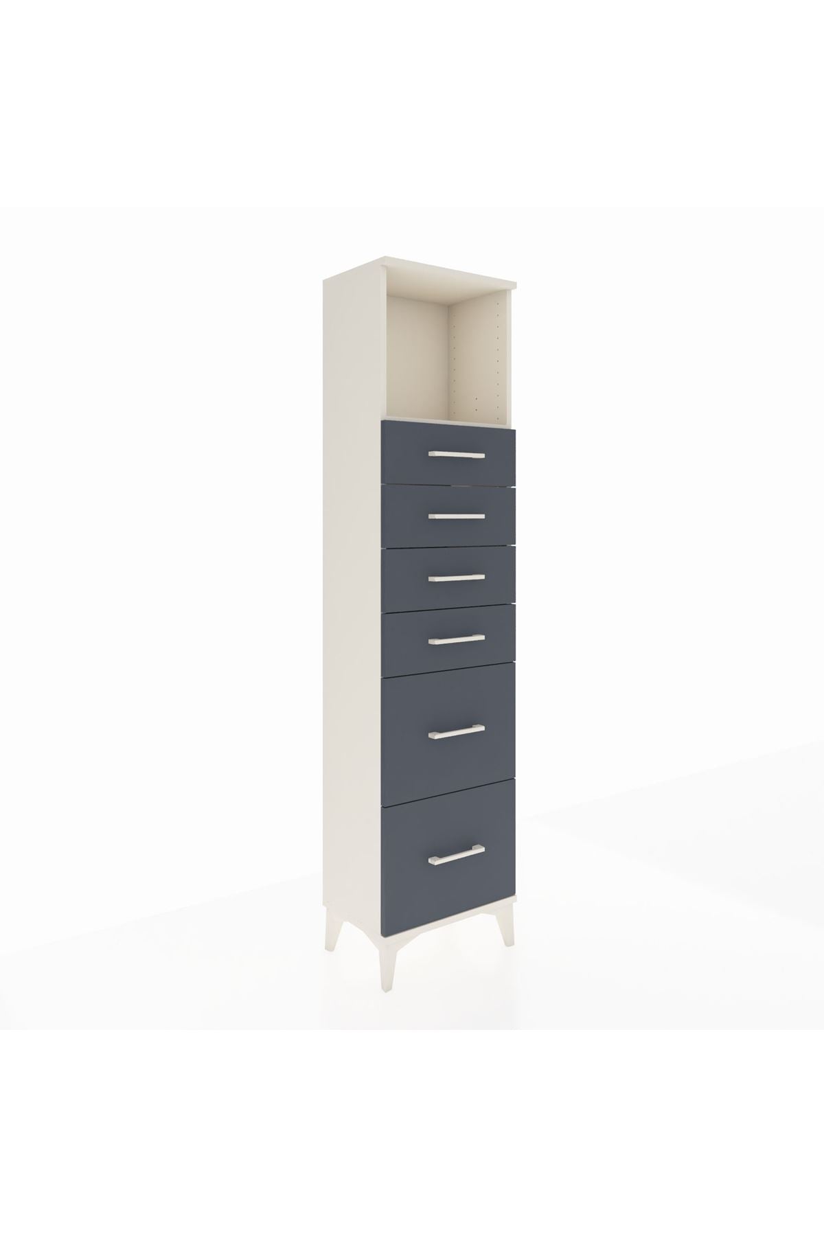 Arges Dolap Tek Raflı 6 Çekmeceli 44x30x182 - S22M045V2A