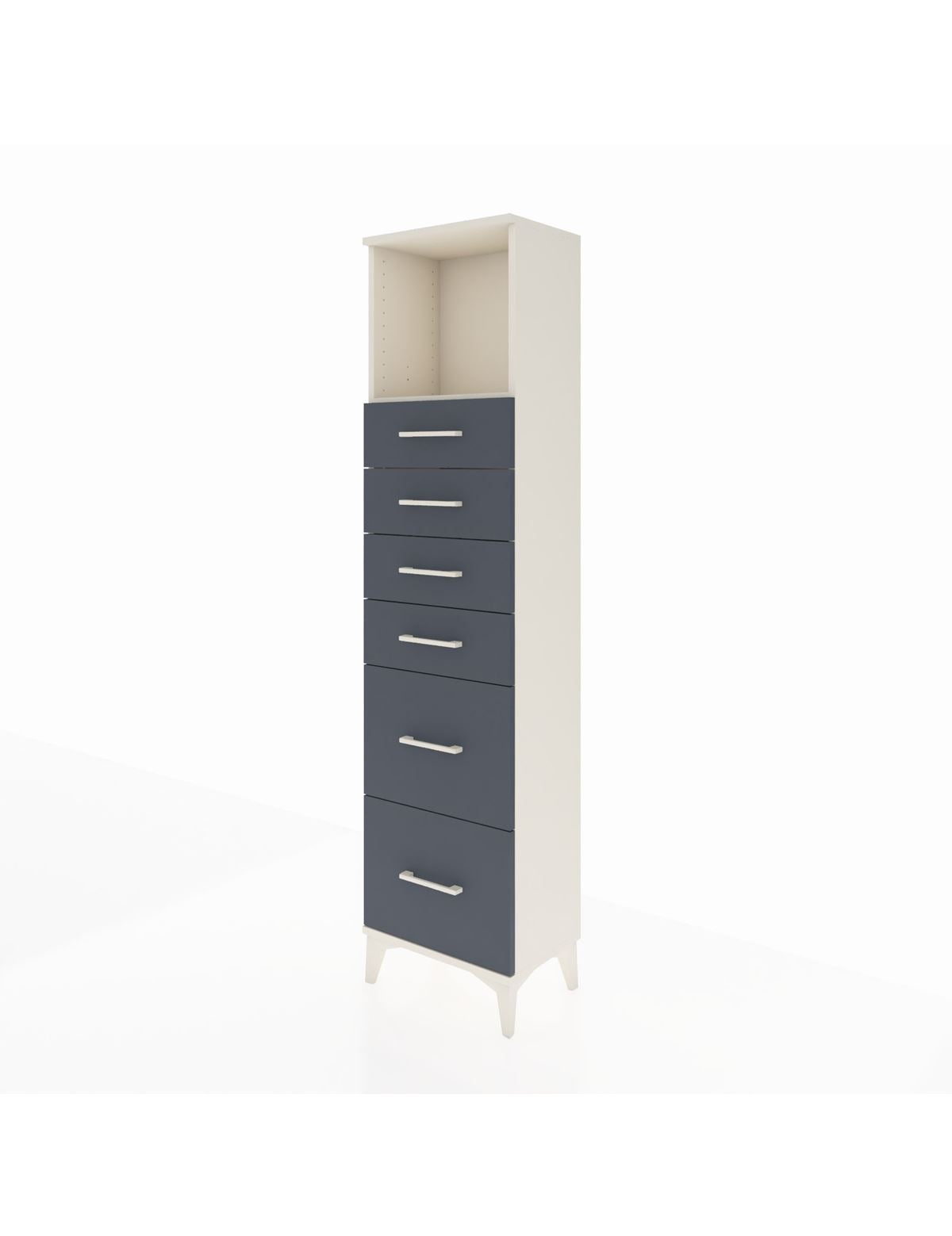 Arges Dolap Tek Raflı 6 Çekmeceli 44x30x182 - S22M045V2A