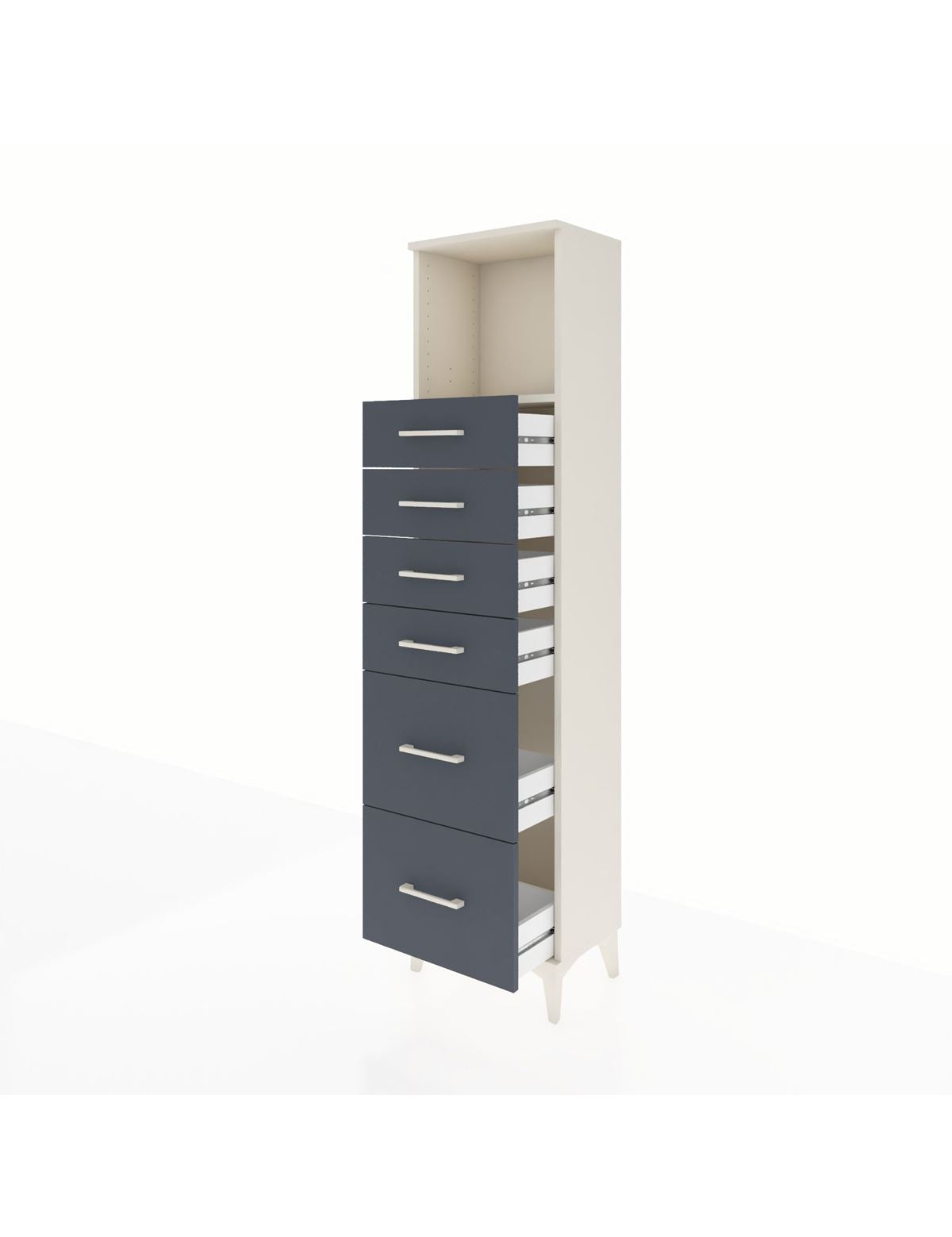 Arges Dolap Tek Raflı 6 Çekmeceli 44x30x182 - S22M045V2A