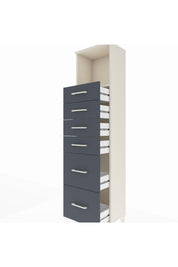 Arges Dolap Tek Raflı 6 Çekmeceli 44x30x182 - S22M045V2A