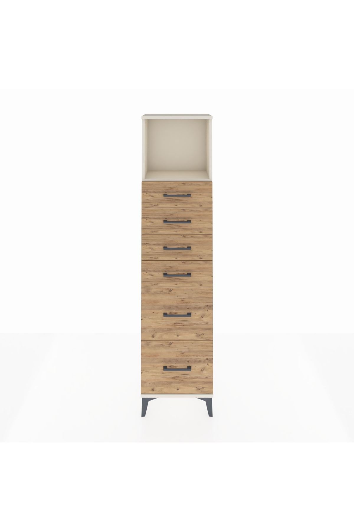 Arges Dolap Tek Raflı 6 Çekmeceli 44x30x182 - S22M045V3A
