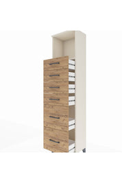 Arges Dolap Tek Raflı 6 Çekmeceli 44x30x182 - S22M045V3A