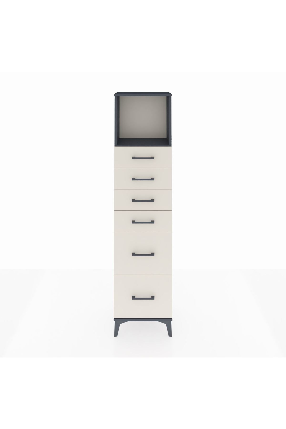 Arges Dolap Tek Raflı 6 Çekmeceli 44x30x182 - S22M045V4A