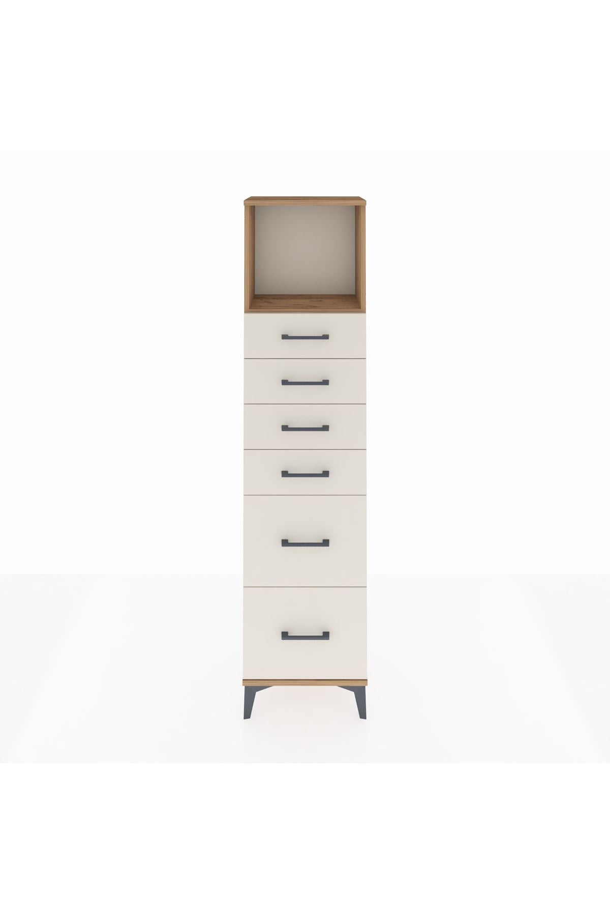 Arges Dolap Tek Raflı 6 Çekmeceli 44x30x182 - S22M045V7A