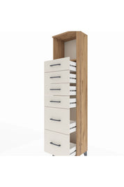 Arges Dolap Tek Raflı 6 Çekmeceli 44x30x182 - S22M045V7A