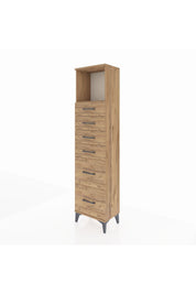 Arges Dolap Tek Raflı 6 Çekmeceli 44x30x182 - S22M045V9A