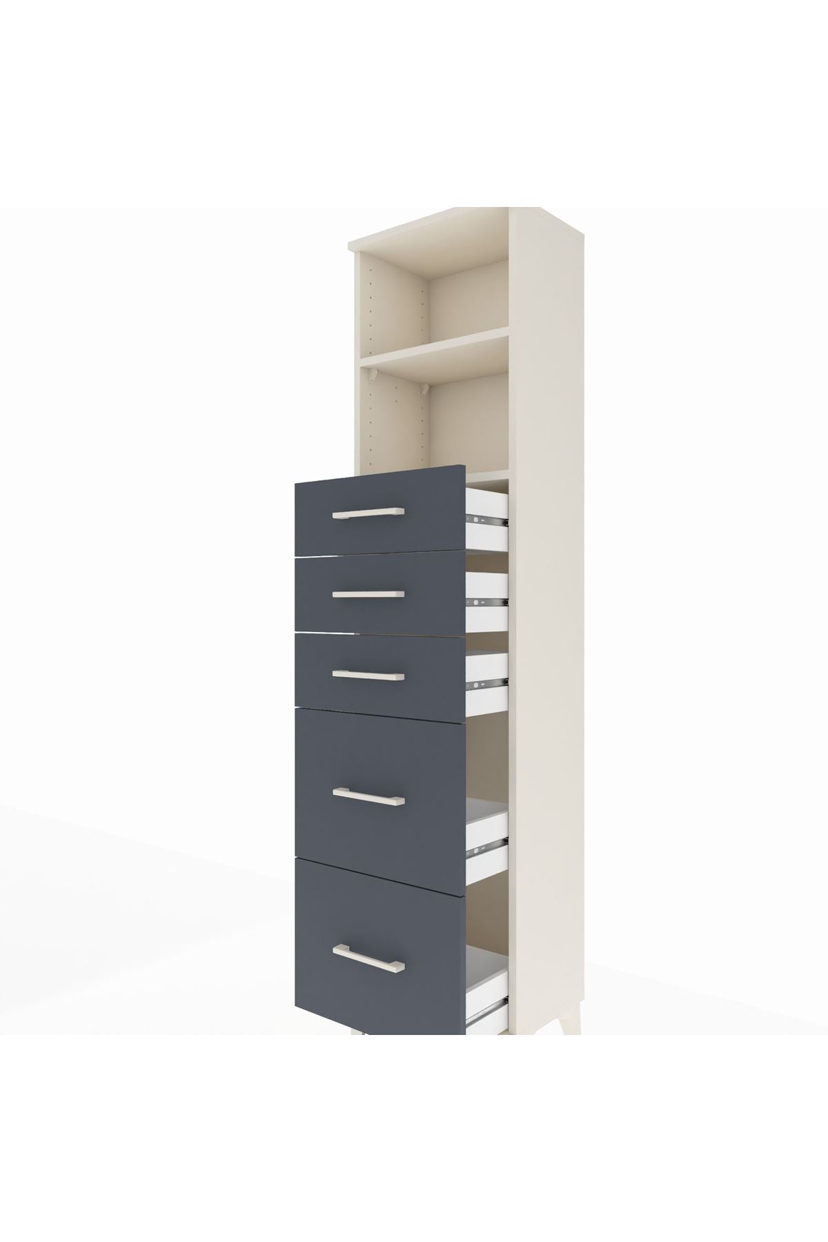 Arges Dolap 2 Raflı 5 Çekmeceli 44x30x182 - S22M046V2A