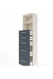 Arges Dolap 2 Raflı 5 Çekmeceli 44x30x182 - S22M046V2A