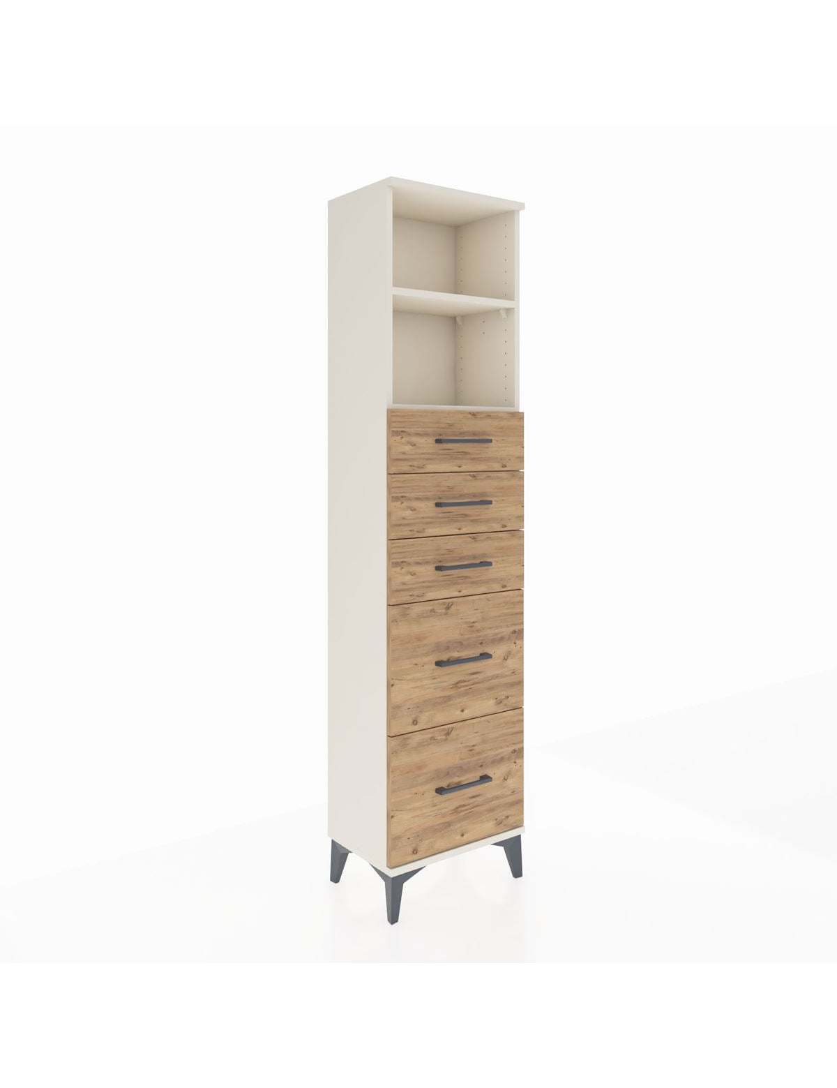 Arges Dolap 2 Raflı 5 Çekmeceli 44x30x182 - S22M046V3A