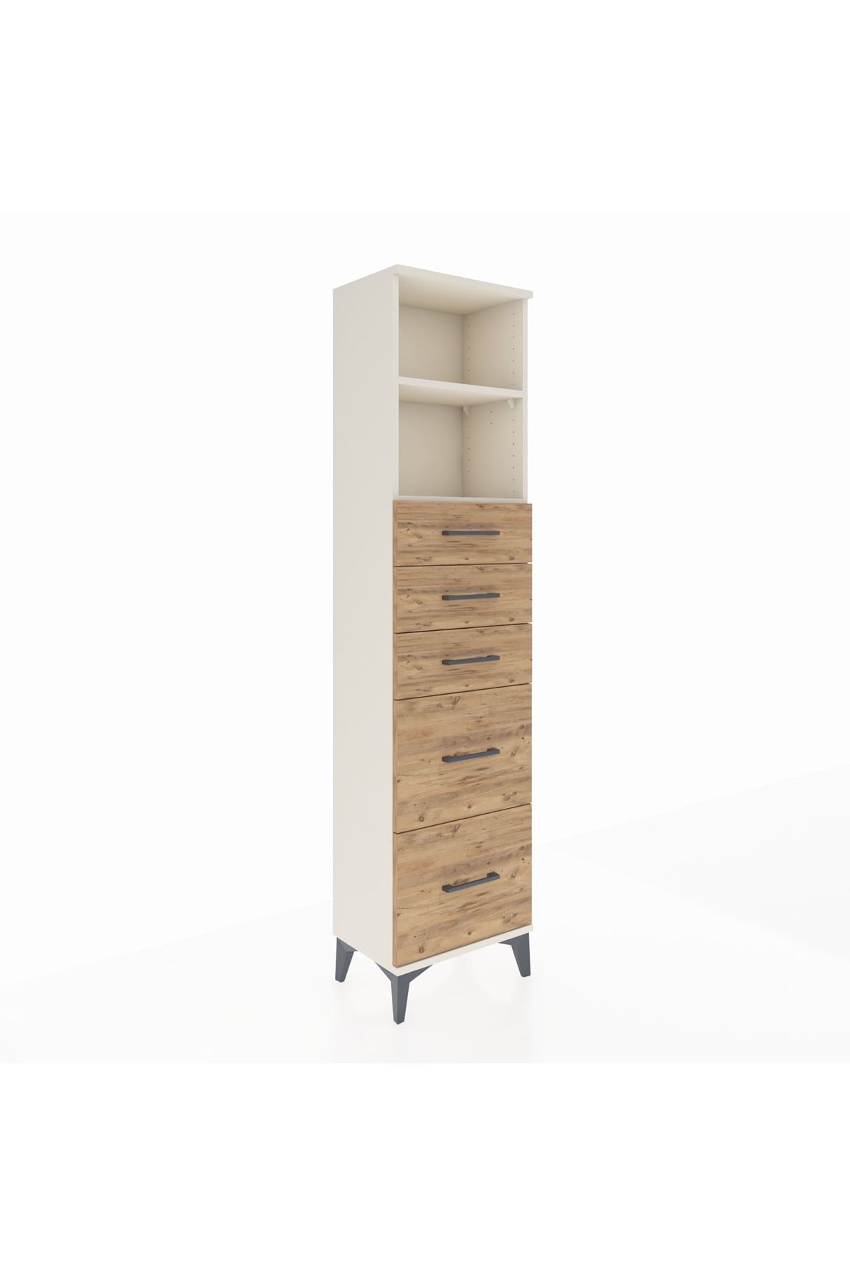 Arges Dolap 2 Raflı 5 Çekmeceli 44x30x182 - S22M046V3A