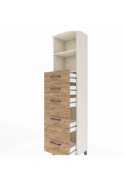 Arges Dolap 2 Raflı 5 Çekmeceli 44x30x182 - S22M046V3A