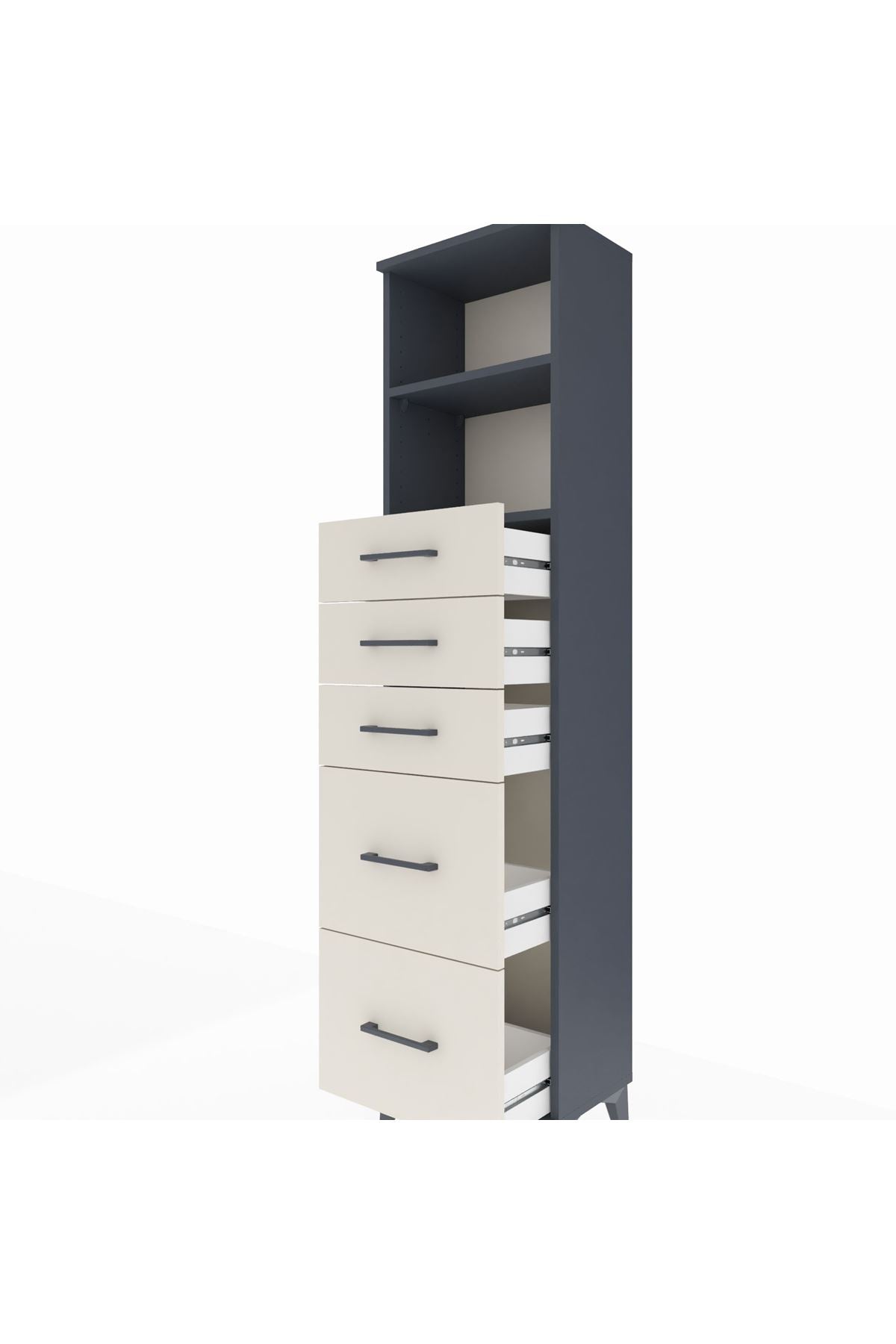 Arges Dolap 2 Raflı 5 Çekmeceli 44x30x182 - S22M046V4A