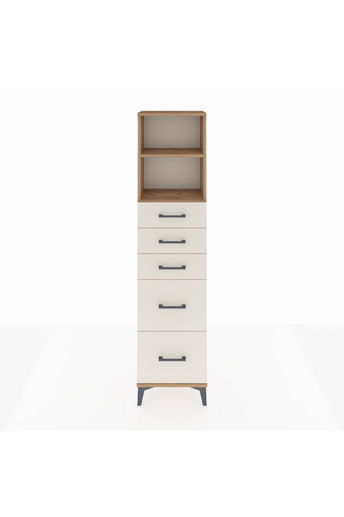 Arges Dolap 2 Raflı 5 Çekmeceli 44x30x182 - S22M046V7A