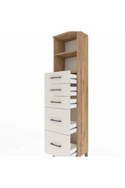 Arges Dolap 2 Raflı 5 Çekmeceli 44x30x182 - S22M046V7A