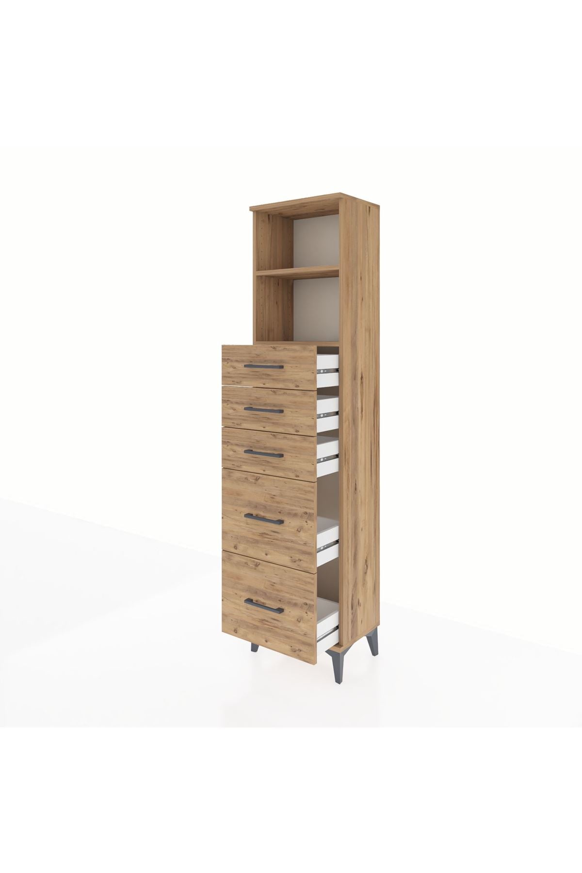 Arges Dolap 2 Raflı 5 Çekmeceli 44x30x182 - S22M046V9A