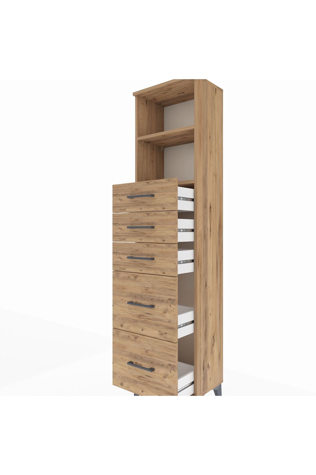 Arges Dolap 2 Raflı 5 Çekmeceli 44x30x182 - S22M046V9A