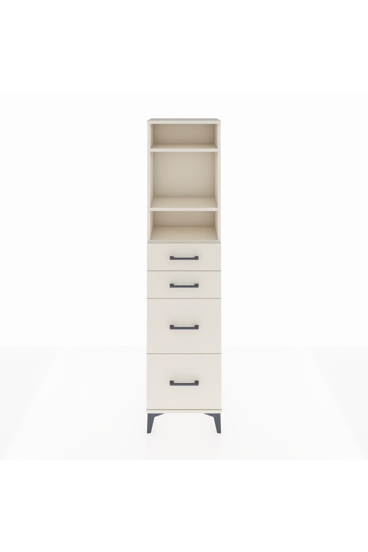 Arges Dolap 3 Raflı 4 Çekmeceli 44x30x182 - S22M047V1A
