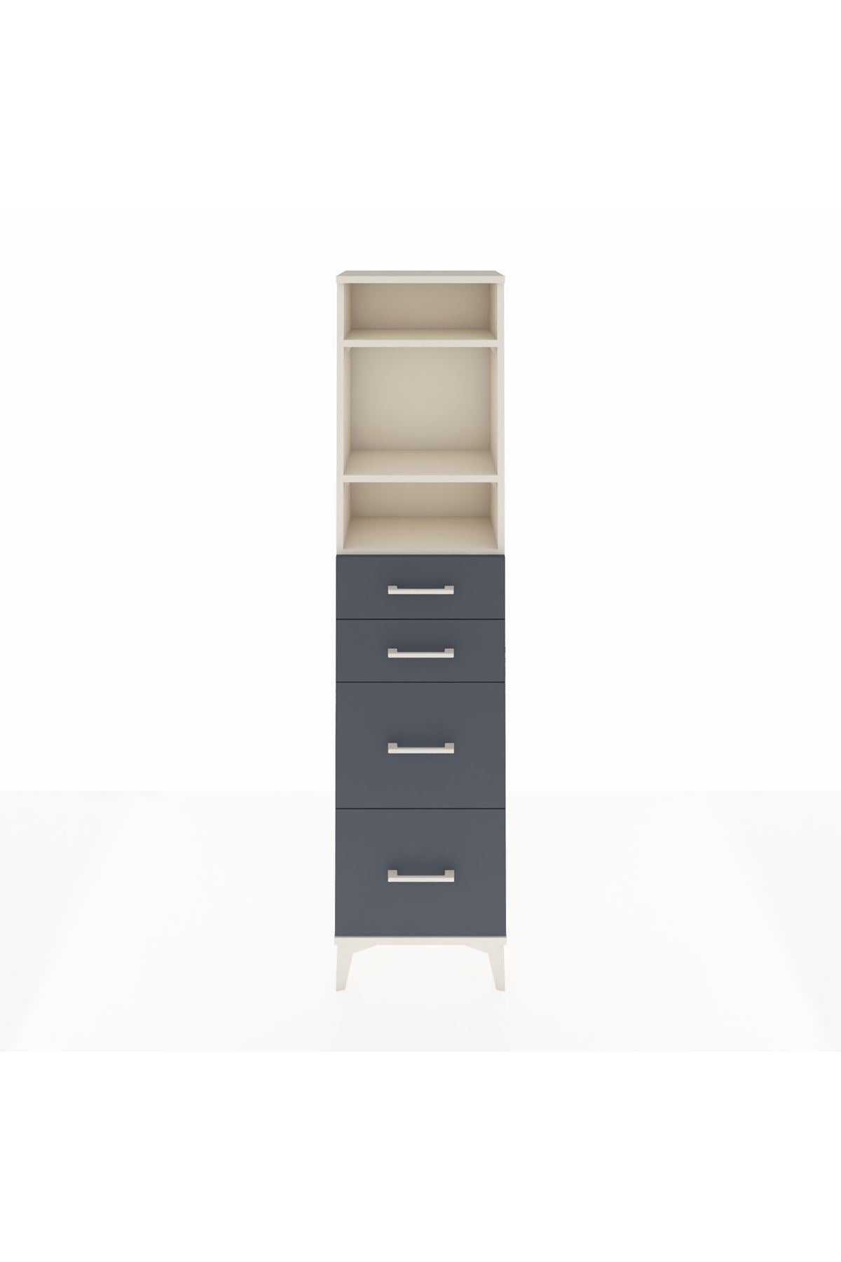 Arges Dolap 3 Raflı 4 Çekmeceli 44x30x182 - S22M047V2A