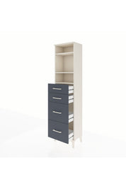 Arges Dolap 3 Raflı 4 Çekmeceli 44x30x182 - S22M047V2A