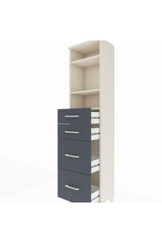Arges Dolap 3 Raflı 4 Çekmeceli 44x30x182 - S22M047V2A
