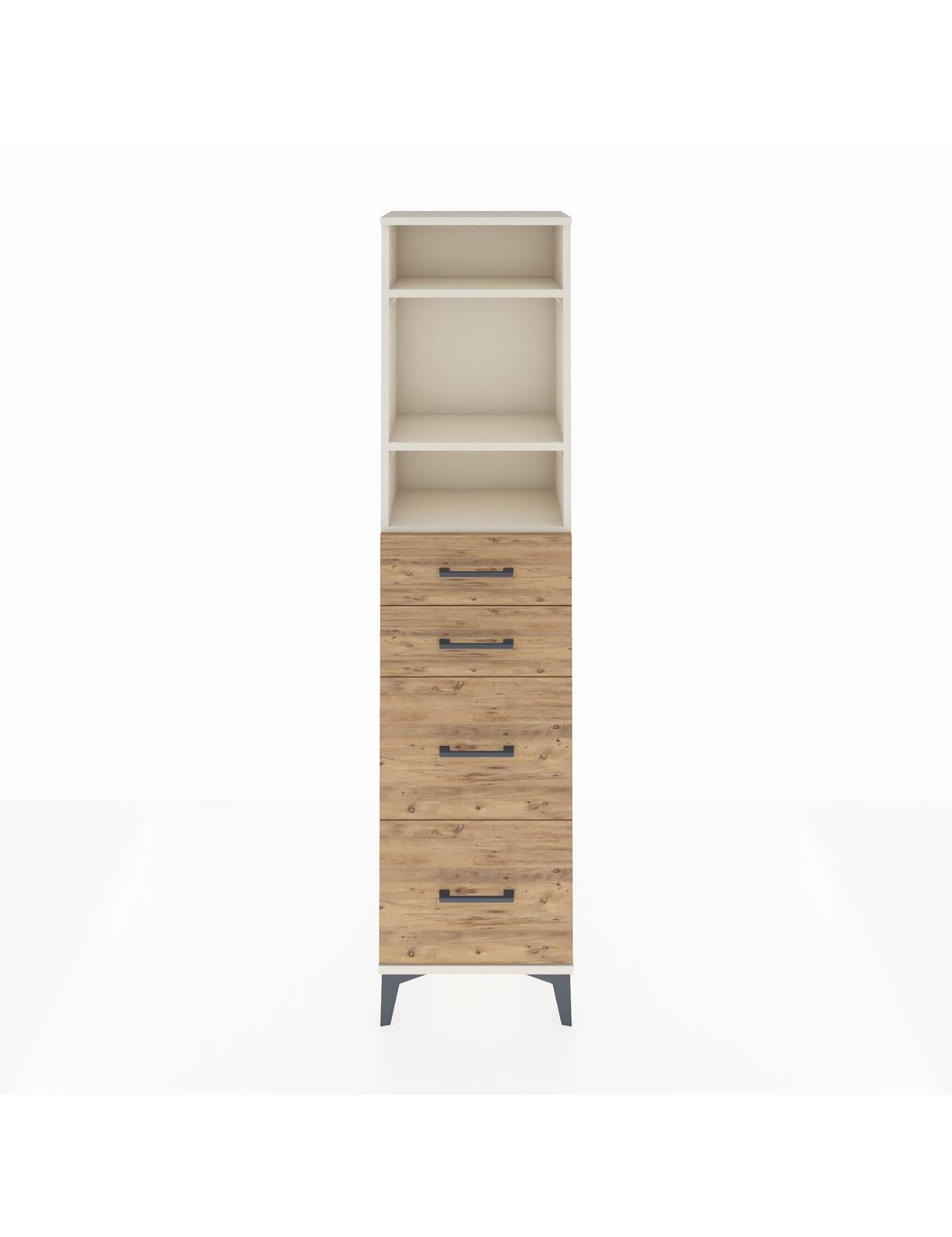 Arges Dolap 3 Raflı 4 Çekmeceli 44x30x182 - S22M047V3A