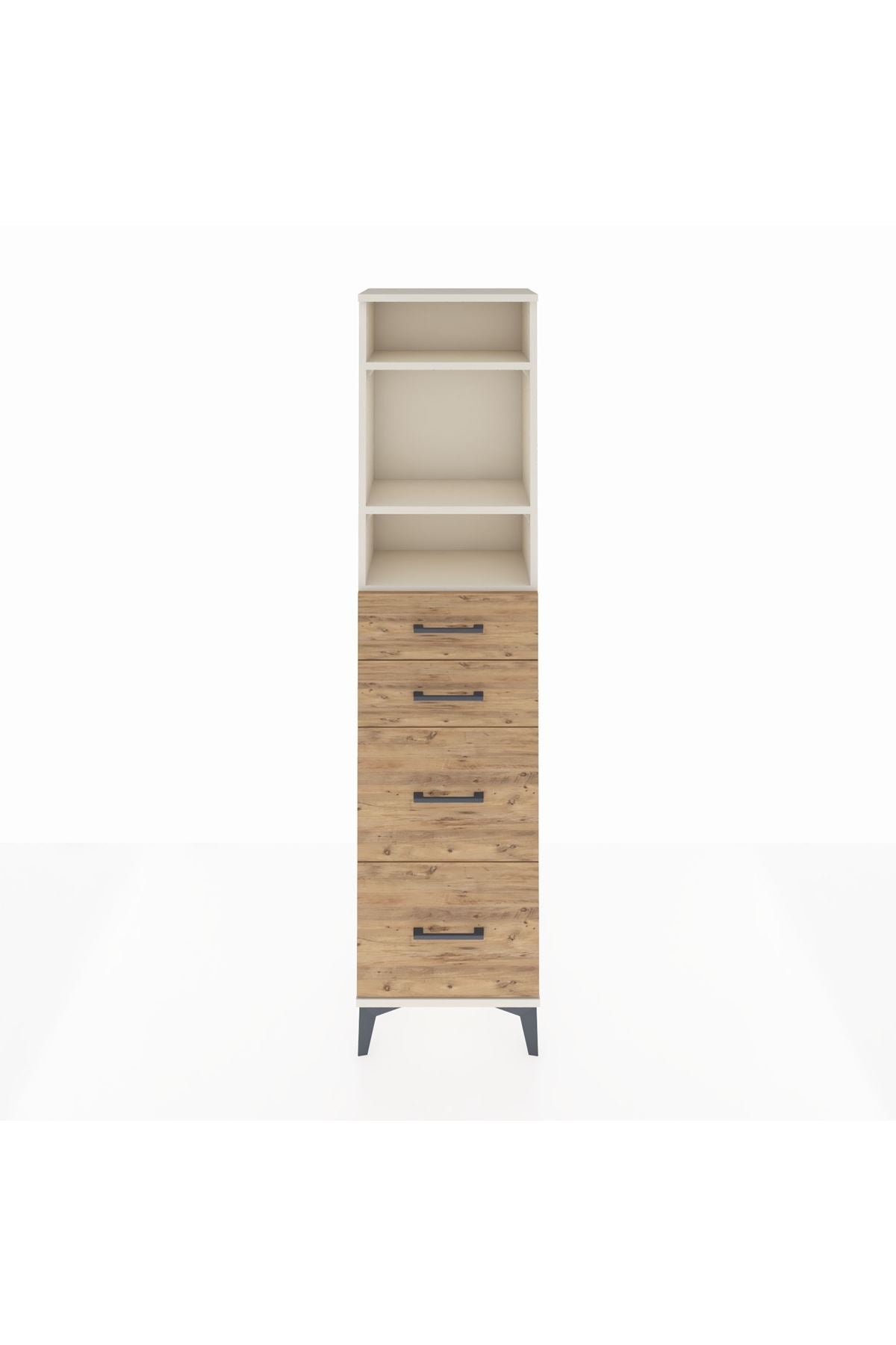 Arges Dolap 3 Raflı 4 Çekmeceli 44x30x182 - S22M047V3A
