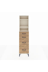 Arges Dolap 3 Raflı 4 Çekmeceli 44x30x182