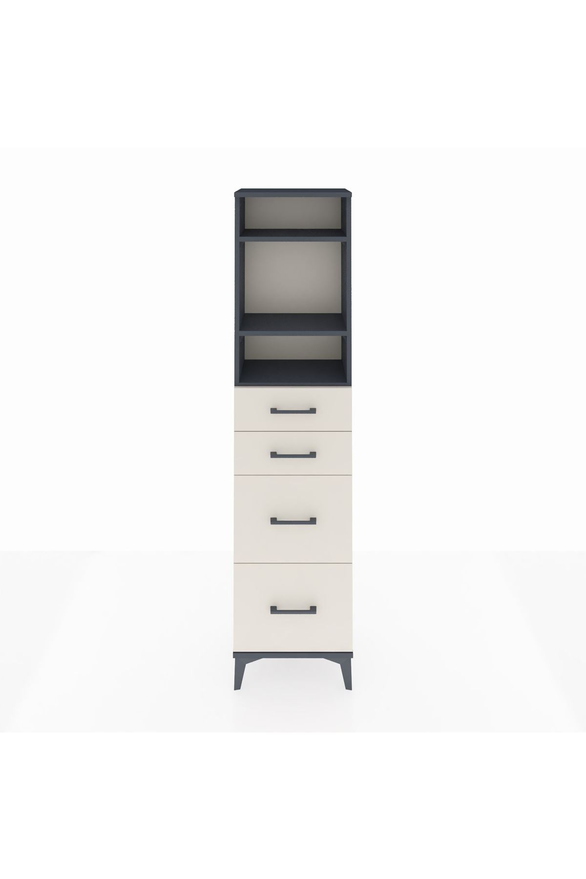 Arges Dolap 3 Raflı 4 Çekmeceli 44x30x182 - S22M047V4A