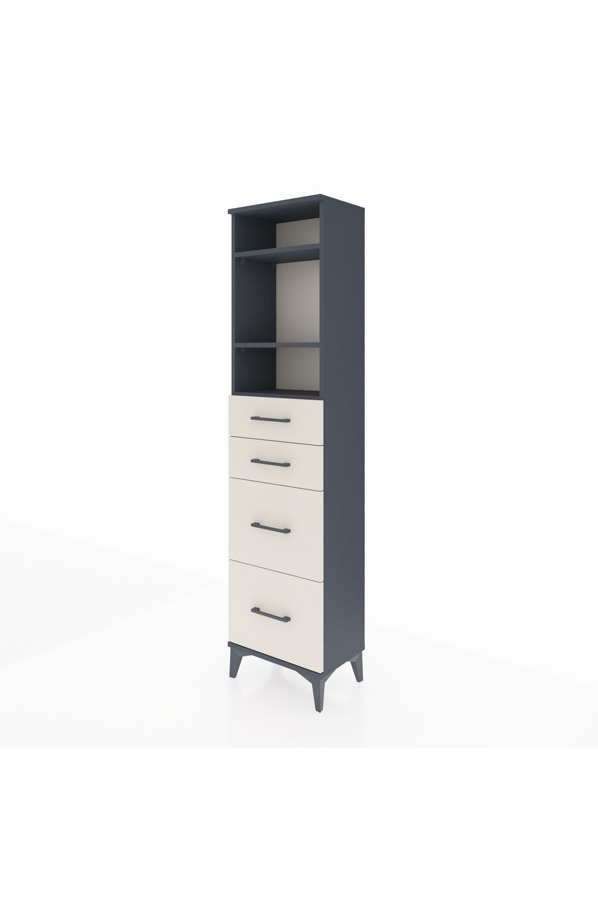 Arges Dolap 3 Raflı 4 Çekmeceli 44x30x182 - S22M047V4A