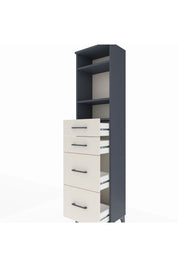 Arges Dolap 3 Raflı 4 Çekmeceli 44x30x182 - S22M047V4A