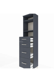 Arges Dolap 3 Raflı 4 Çekmeceli 44x30x182 - S22M047V5A