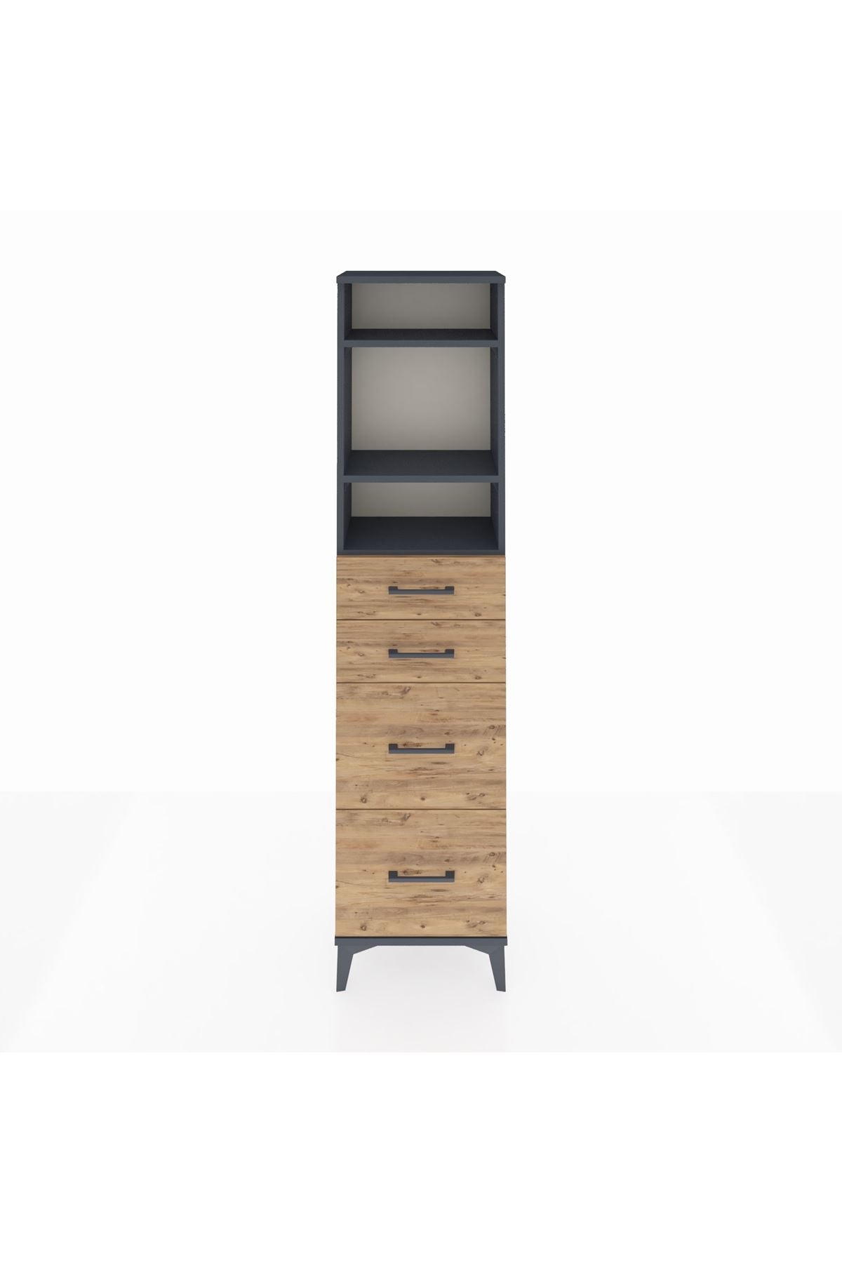 Arges Dolap 3 Raflı 4 Çekmeceli 44x30x182 - S22M047V6A