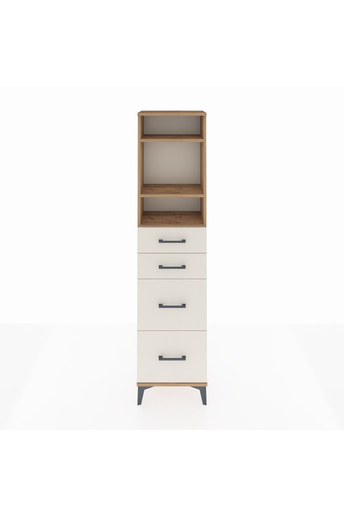 Arges Dolap 3 Raflı 4 Çekmeceli 44x30x182 - S22M047V7A