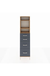 Arges Dolap 3 Raflı 4 Çekmeceli 44x30x182 - S22M047V8A