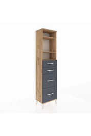 Arges Dolap 3 Raflı 4 Çekmeceli 44x30x182 - S22M047V8A