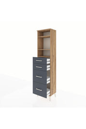 Arges Dolap 3 Raflı 4 Çekmeceli 44x30x182 - S22M047V8A