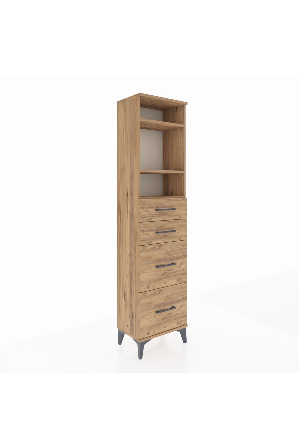 Arges Dolap 3 Raflı 4 Çekmeceli 44x30x182 - S22M047V9A