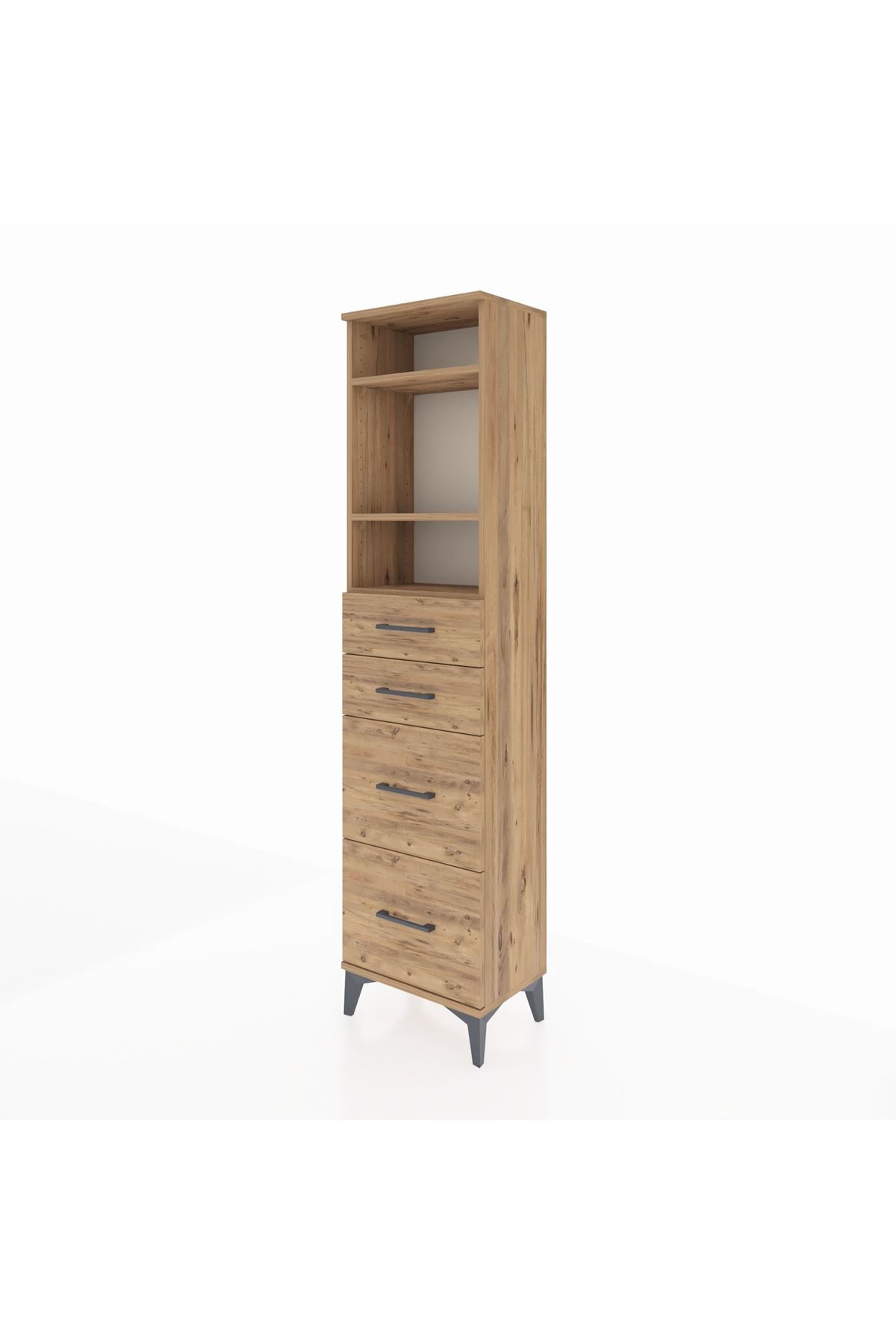 Arges Dolap 3 Raflı 4 Çekmeceli 44x30x182 - S22M047V9A