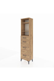 Arges Dolap 3 Raflı 4 Çekmeceli 44x30x182 - S22M047V9A