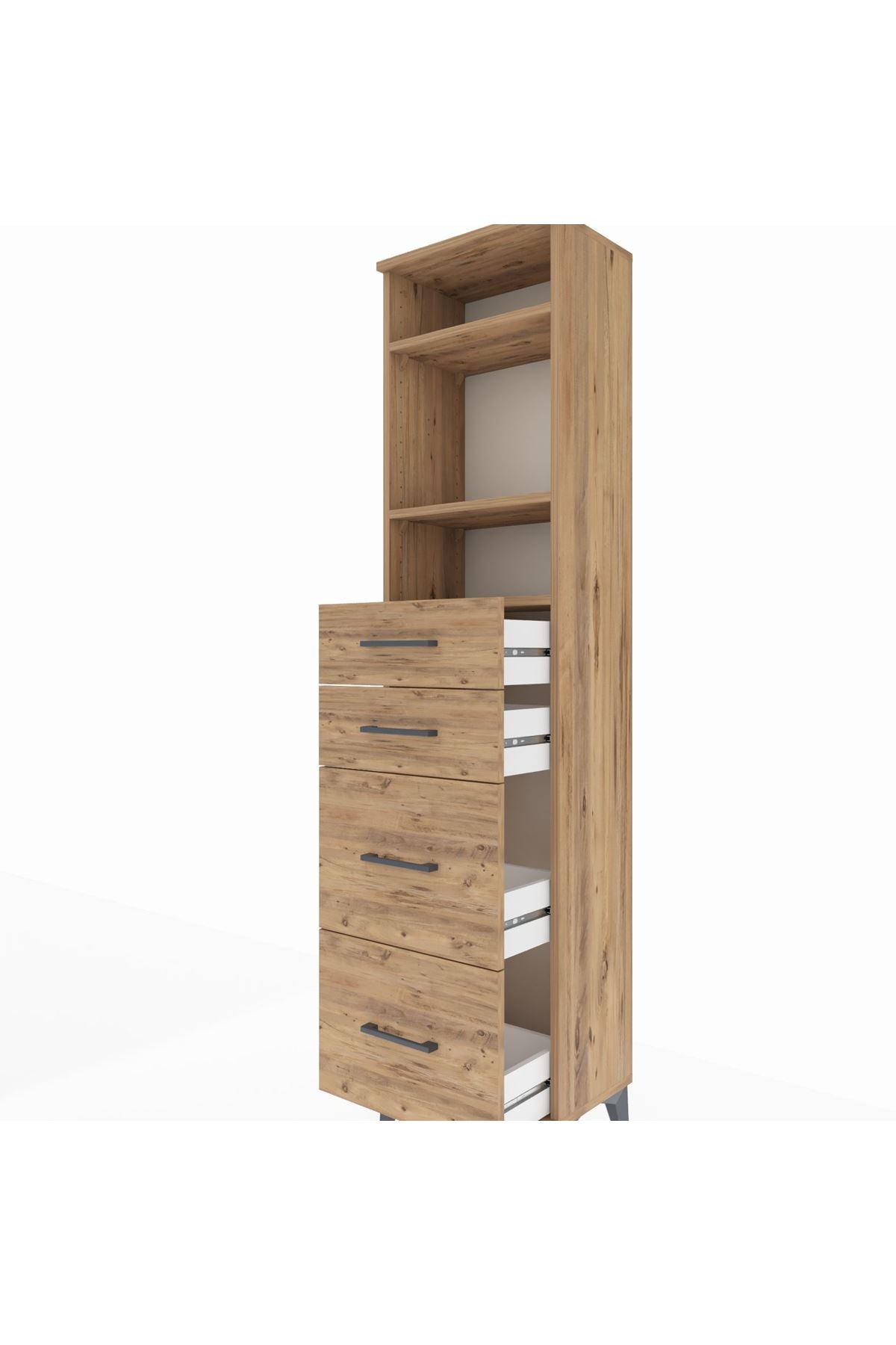 Arges Dolap 3 Raflı 4 Çekmeceli 44x30x182 - S22M047V9A