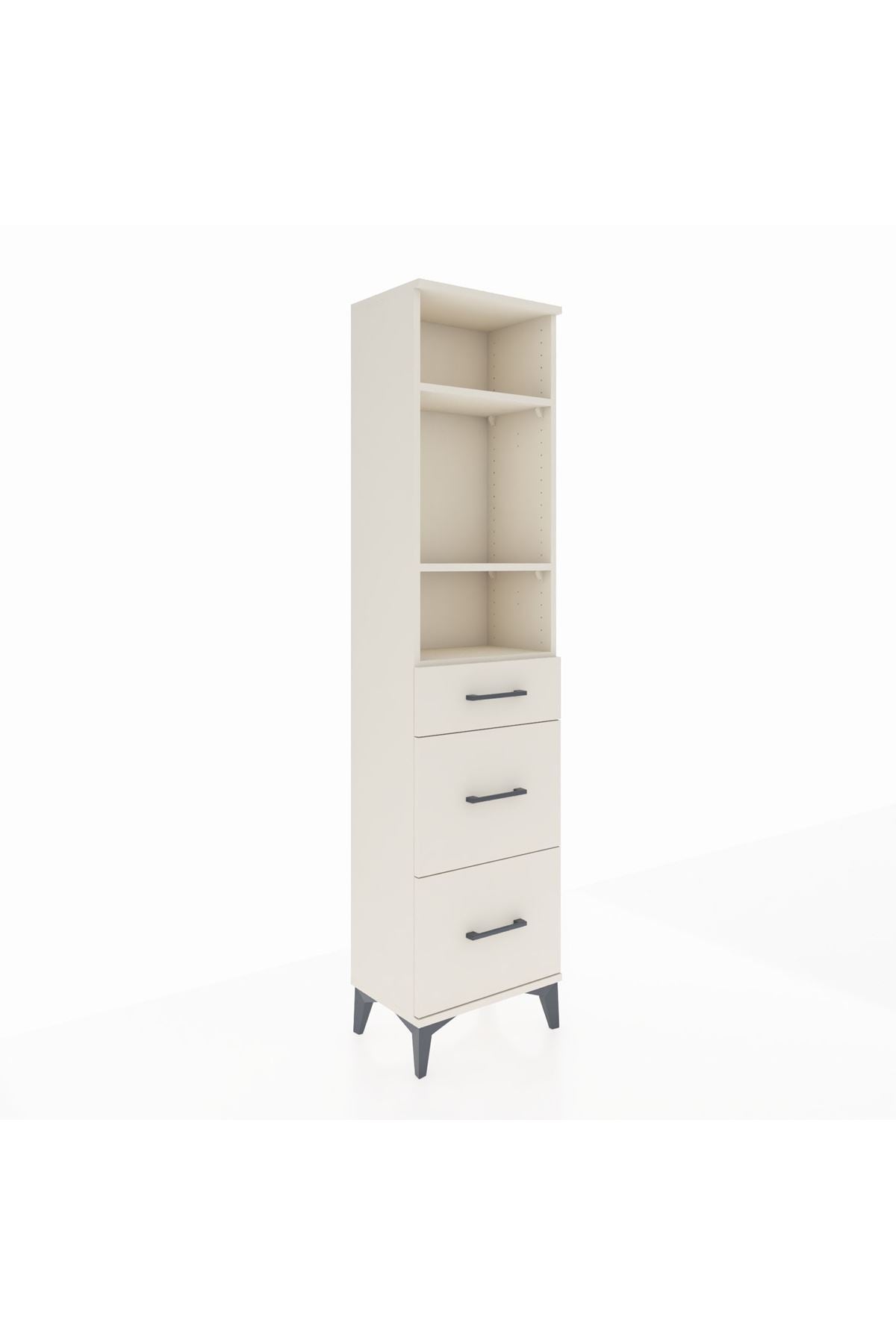 Arges Dolap 3 Raflı 3 Çekmeceli 44x30x182 - S22M048V1A