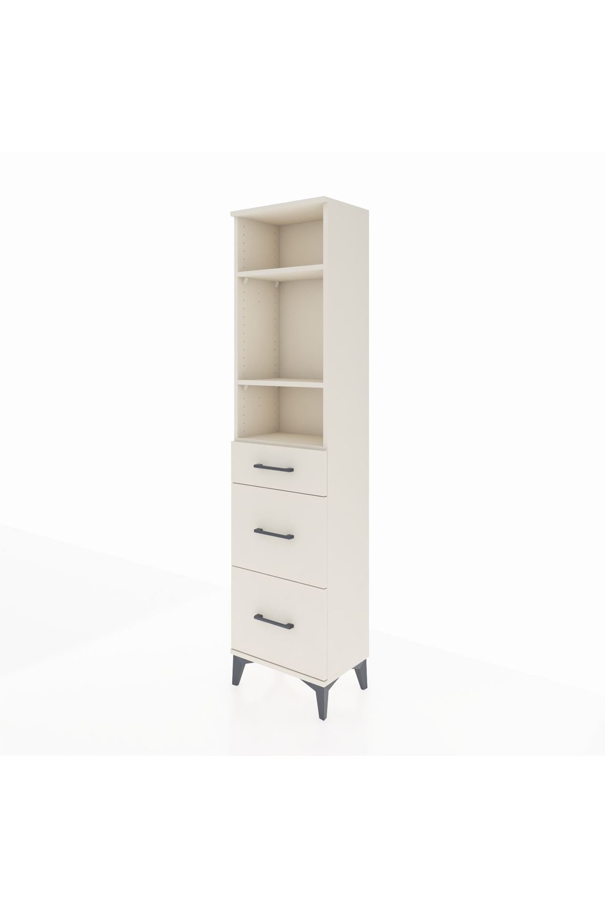 Arges Dolap 3 Raflı 3 Çekmeceli 44x30x182 - S22M048V1A