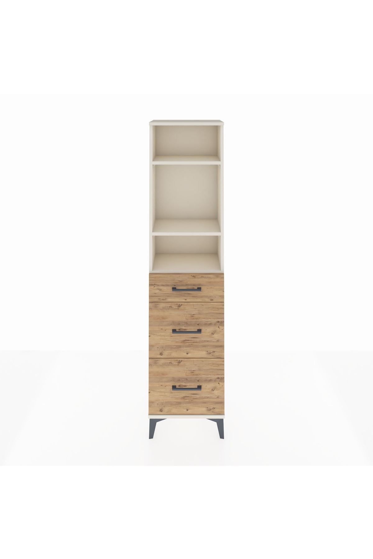 Arges Dolap 3 Raflı 3 Çekmeceli 44x30x182 - S22M048V3A