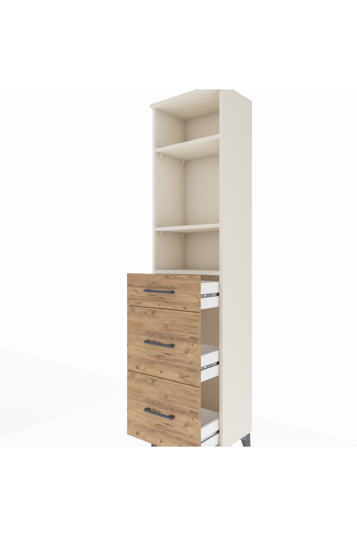 Arges Dolap 3 Raflı 3 Çekmeceli 44x30x182 - S22M048V3A
